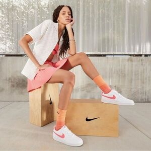 NIKE Court Vision Low Next Nature 'White Sea Coral' Athletic Shoes Sneakers*NEW